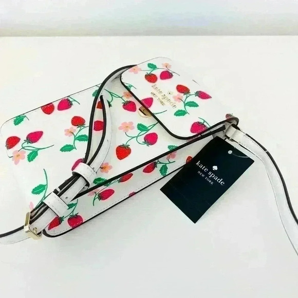 Kate Spade Purse Strawberry Vine North South Phone Crossbody - Picture 7 of 10